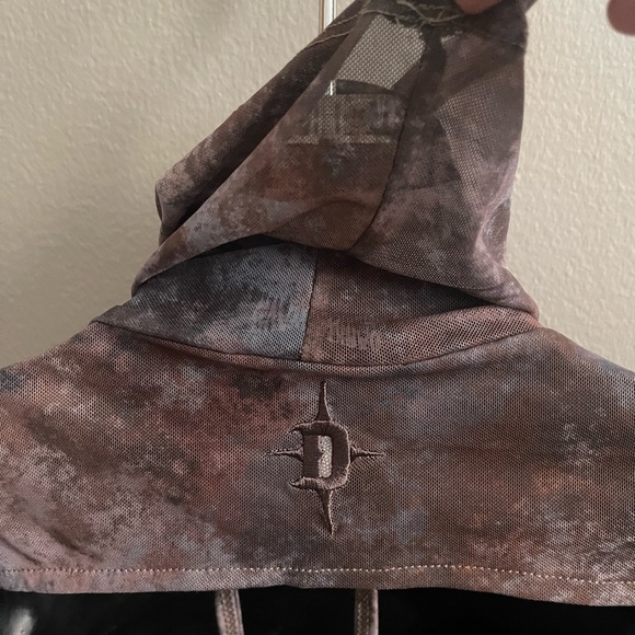 NEW Dolls Kill Darker Wavs Fader Top and Shrug Set Goth Punk Large Bell sleeve L - Picture 10 of 10